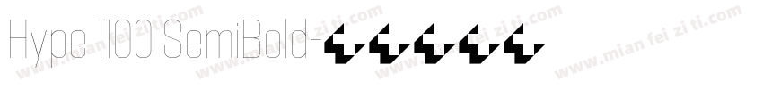 Hype 1100 SemiBold字体转换